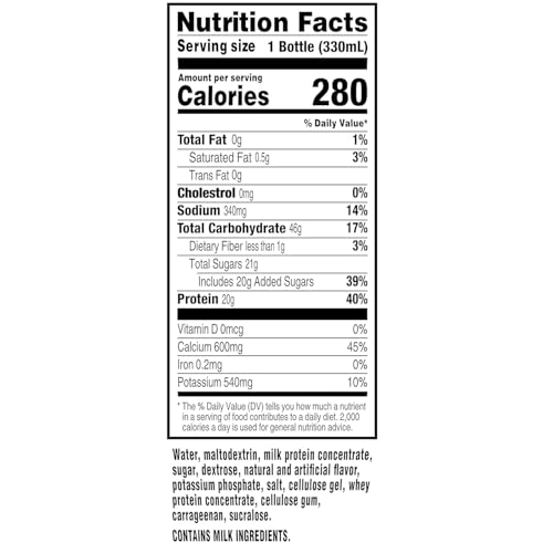 Chocolate Protein Shake, 20g Protein, 11.6 fl oz, Pack of 12 F88197