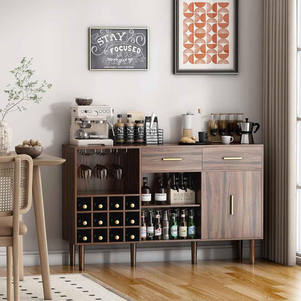 52" Rustic Wine Bar Cabinet S2156