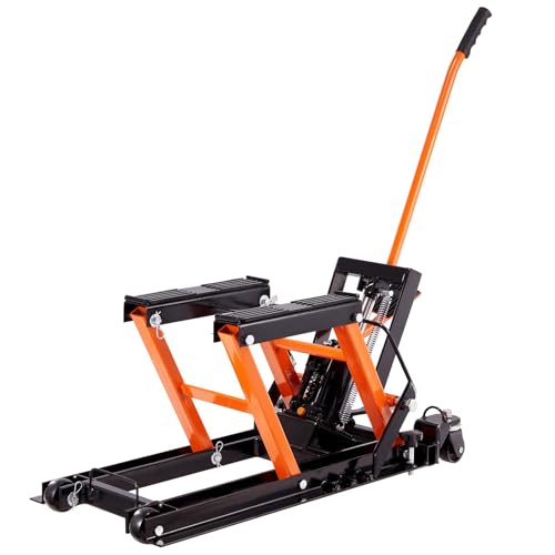 1500 LBS Hydraulic Scissor Motorcycle Jack Stand with 4 Wheels Q291593