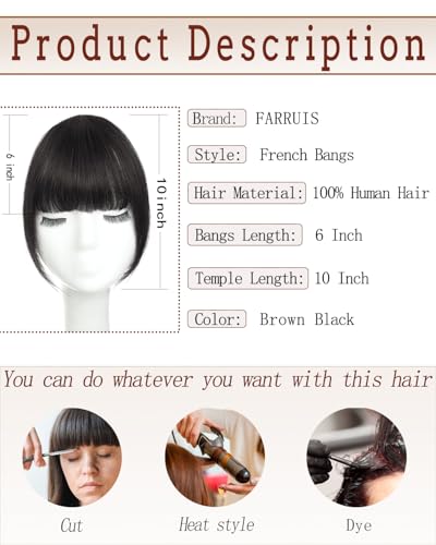 100% Real Human Hair Wispy Bangs Light Brown K923663