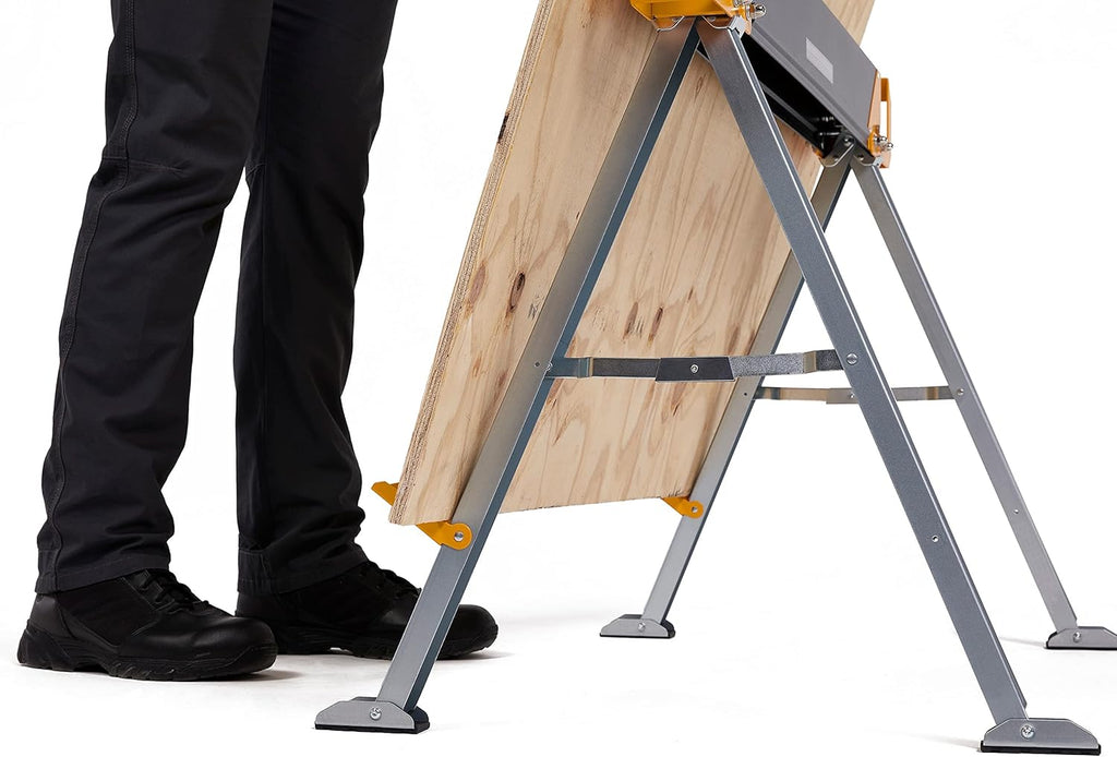 Folding Sawhorse/Jobsite Table, 100% High Grade Steel, 41.5-Inch S833