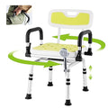 Swivel Shower Chair with Armrests and Back Padded Seat Adjustable Height J374850