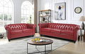 Green Velvet Chesterfield Sofa and Club Chair Set N467041