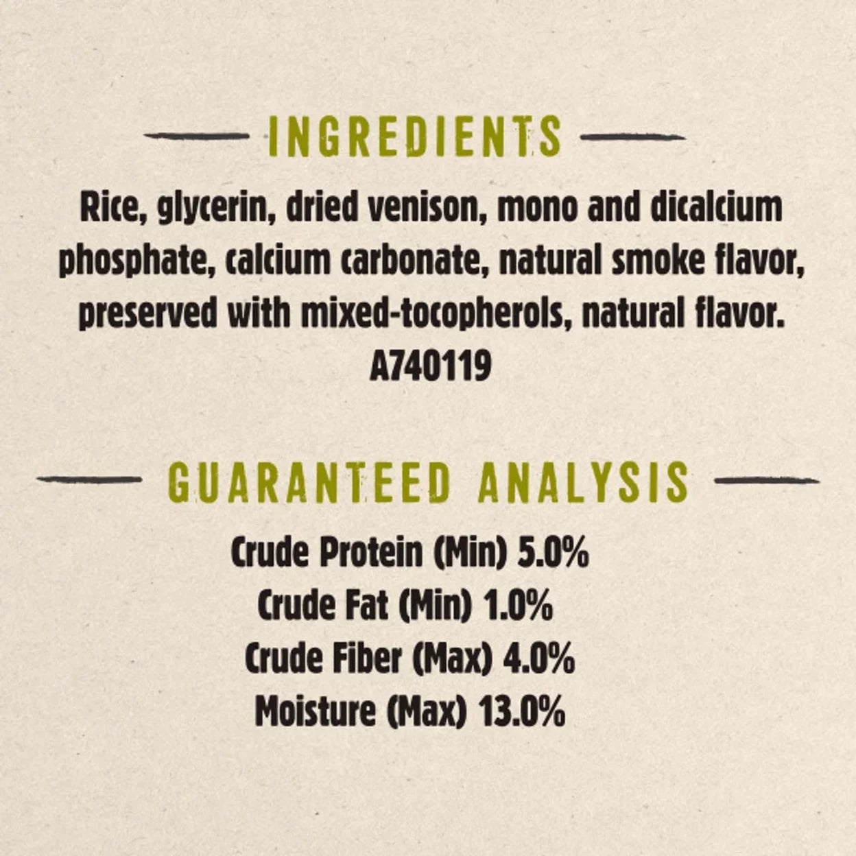 Chew Stick with Wild Venison (16 Chews) P56754