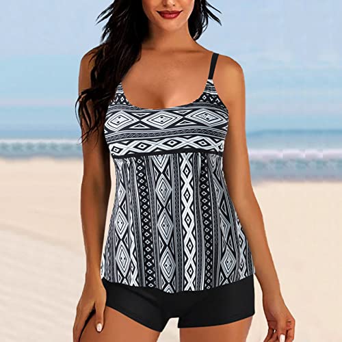 Plus Size Loose 2 Piece Tankini Swimwear Z4589