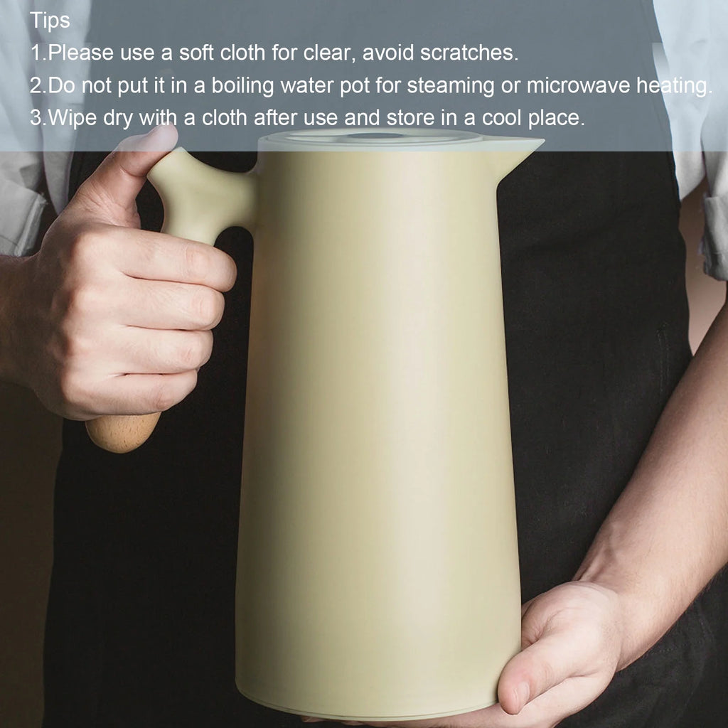 Large Thermal Coffee Carafe Double Walled Glass Liner Insulation Pot G964736