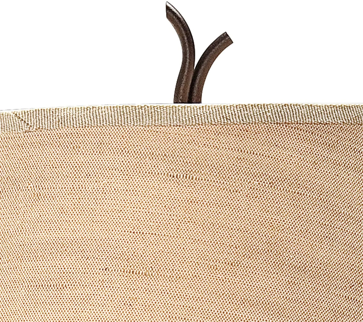 Rustic Farmhouse Floor Lamp with Tray End Table 63.5" Tall Wood Twisted Iron Base Brown Linen Fabric Tapered Drum Shade A599932