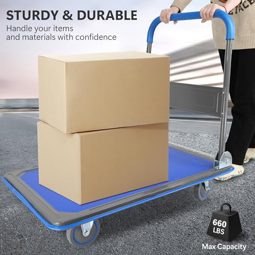 Foldable Push Cart Dolly 330 lbs. Capacity Hand Truck L875
