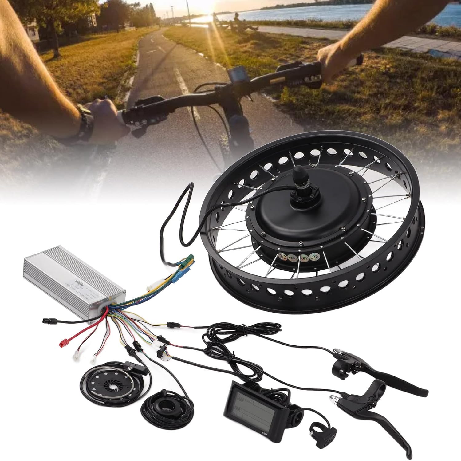 20 Inch 1500W Electric Bike Conversion Kit with Controller M779314