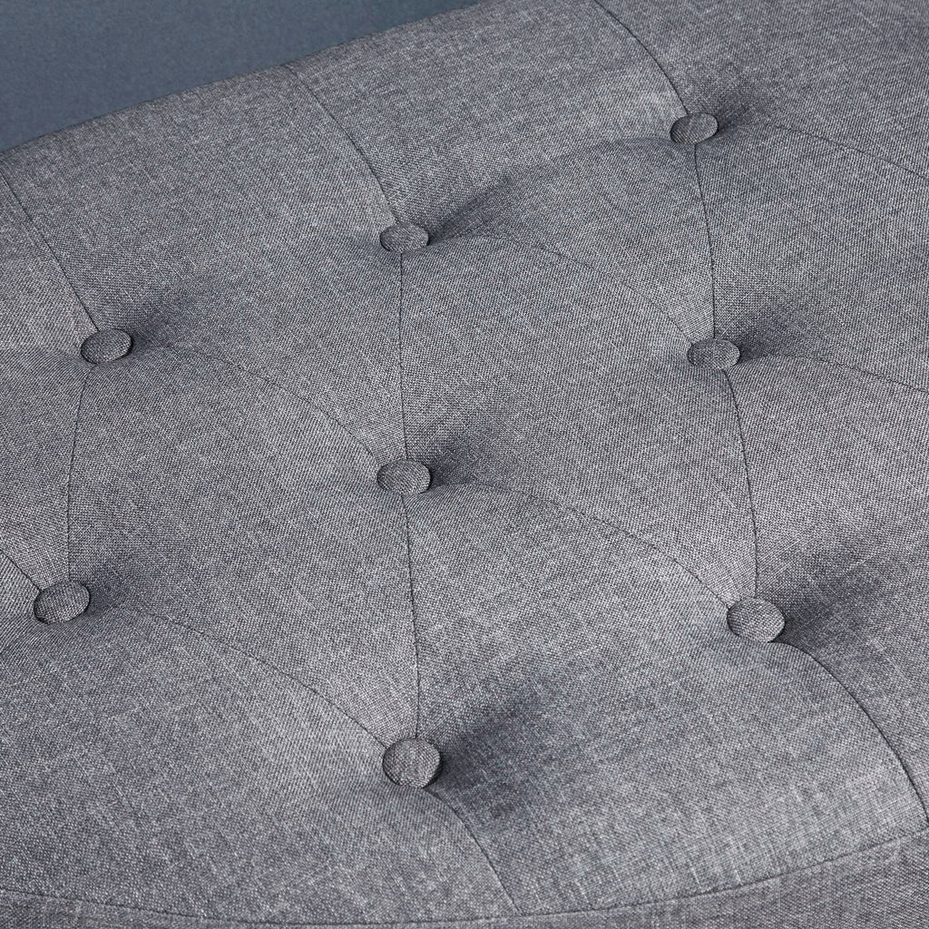 Gray Half Moon Storage Ottoman with Lift Lid J863