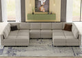 Oversized Modular U Shaped Sectional Sofa with Storage Velvet Black X99662