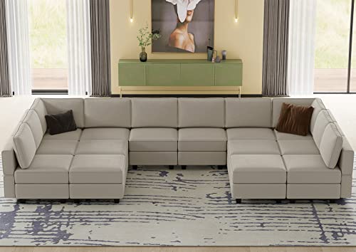 Oversized Modular U Shaped Sectional Sofa with Storage Velvet Black X99662