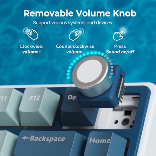 75% Wireless Mechanical Keyboard with Knob and PBT Keycaps Z331583