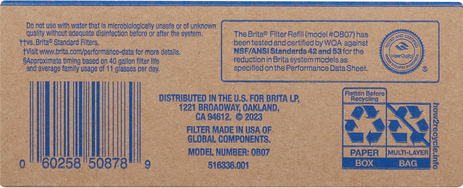 3 Filters BPA-Free Water Filter Refill Packs O731848