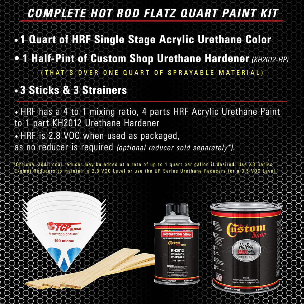 Alpine White Flat Matte Satin Urethane Auto Paint Quart Kit U295