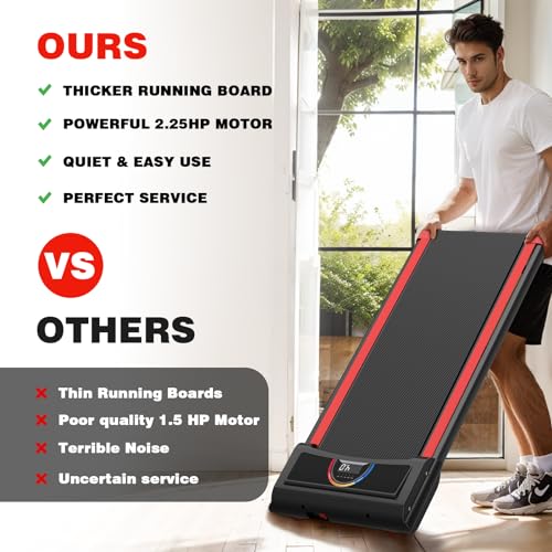 2 in 1 Walking Pad Treadmill with Remote Control 265LB Capacity E893237