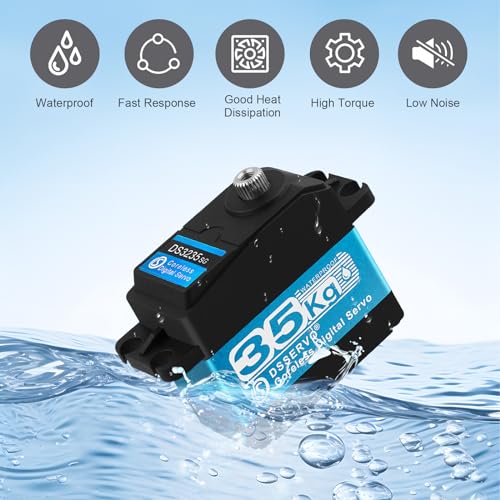 35KG High Torque Coreless Motor Servo Waterproof Metal Gear Digital Stainless Steel Gear Servo with 25T Servo Arm L87812