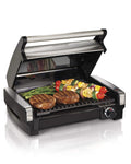 Electric Indoor Searing Grill with Adjustable Temperature Control, Removable Nonstick Grate, 118 sq. in. Surface, Stainless Steel F35669
