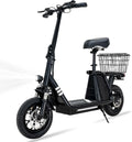 400W Motor 12" Pneumatic Tire Foldable Electric Scooter with Seat F628