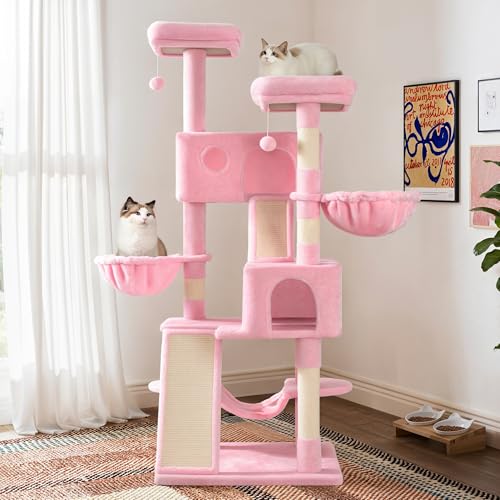 Grey Cat Tree with Sisal Scratching Posts S359073