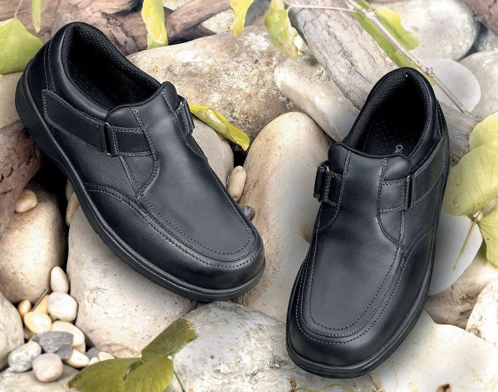 Black Leather Men's Shoes X372