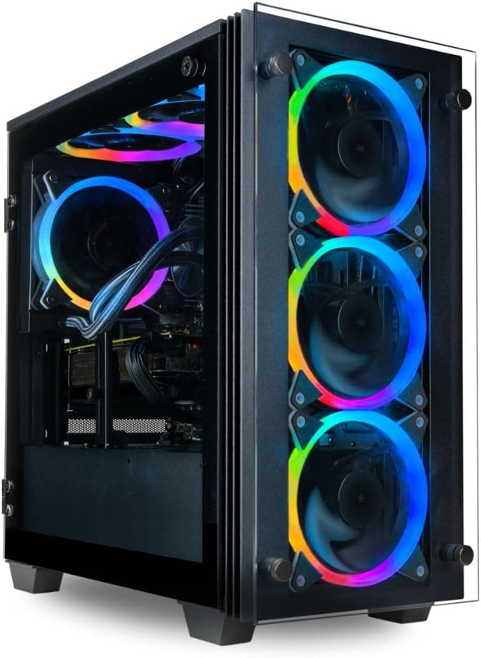 RTX 4060 Intel 20 Core i7-14700KF 32GB DDR5 RAM 512GB NVMe SSD 2TB HDD Windows 11 Liquid Cooled Gaming Desktop R884