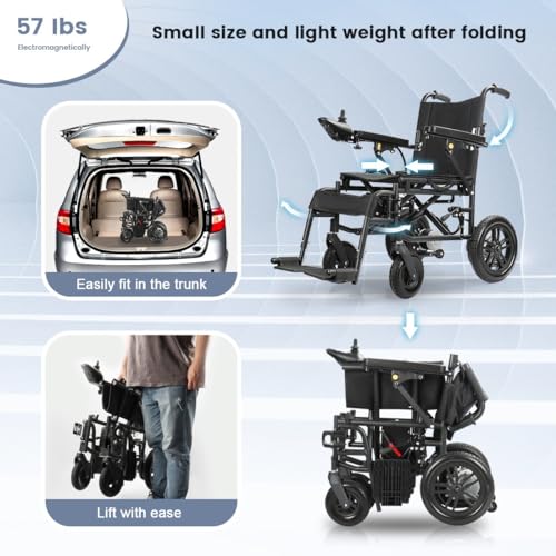Electric all-terrain wheelchair, 500W, 264Lbs Max load, 12Ah lithium battery, 9mi driving range U330