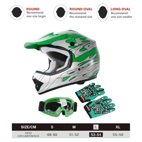 Red Spider Design Motorcycle Helmet with Goggles and Gloves Small D323