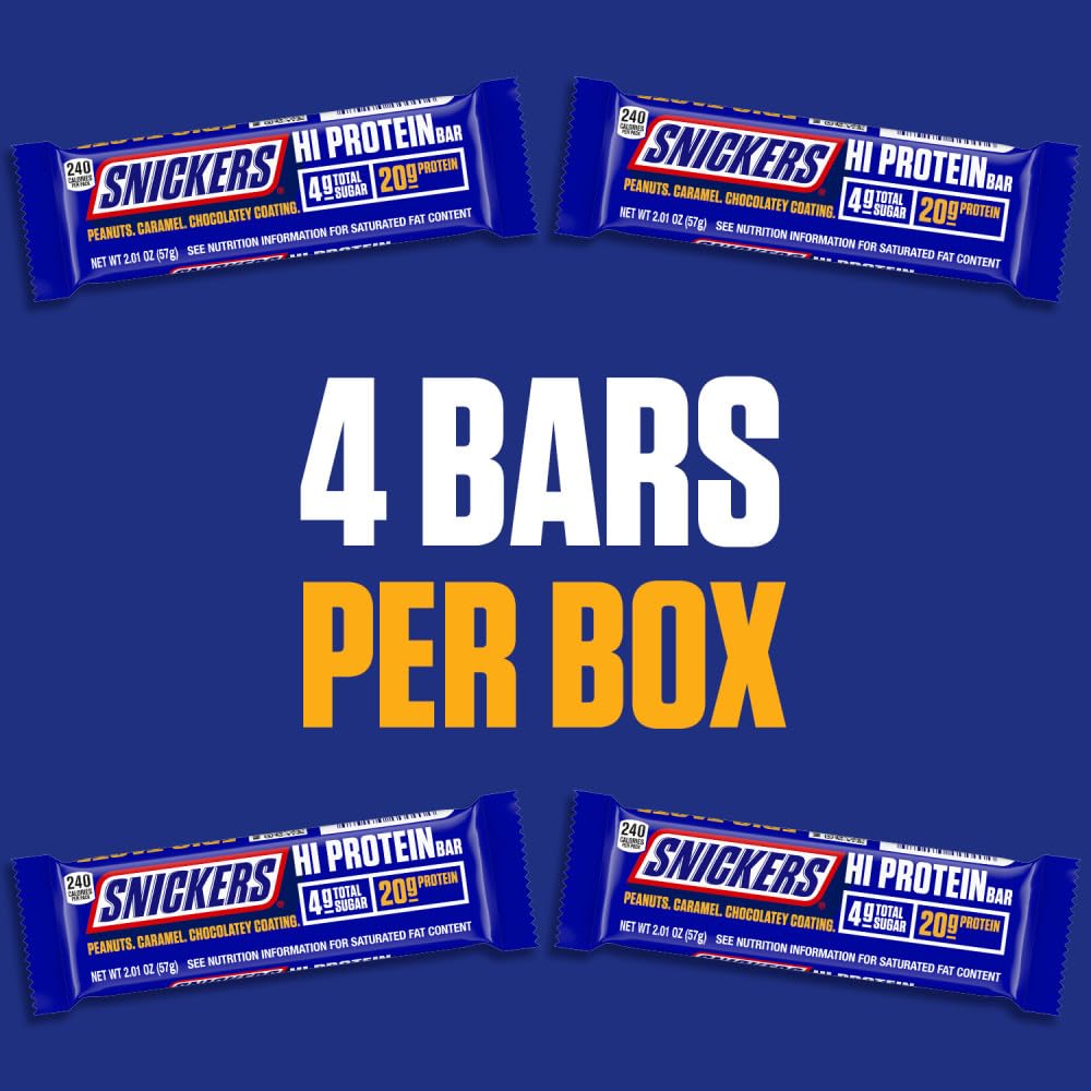 Peanut & Caramel Hi Protein Bar, 8.04 oz, 4 ct Box Q7205