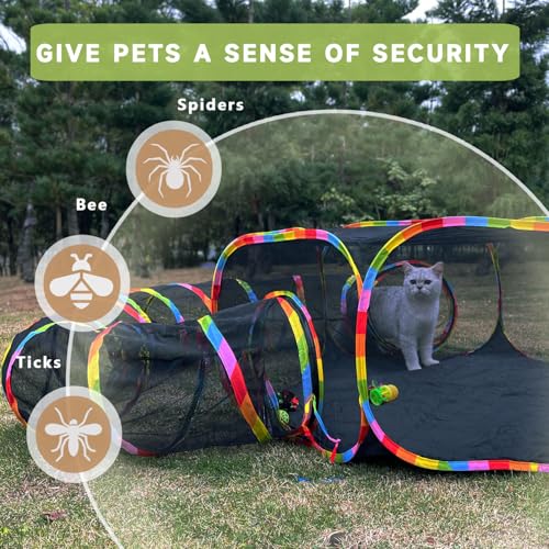 Outdoor Cat Enclosures Portable Mesh Tent Playpen Tunnel for Small Animals A7750