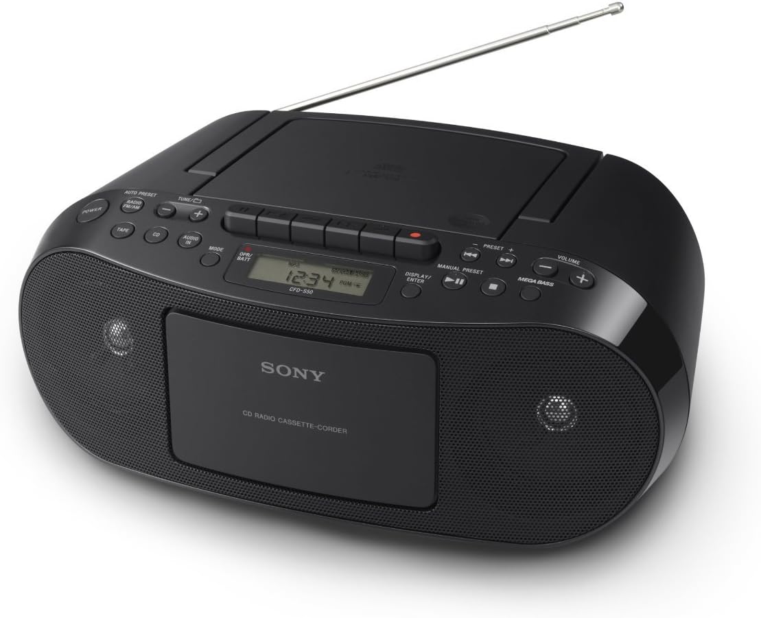 Portable CD Cassette AM/FM Radio Boombox O145300