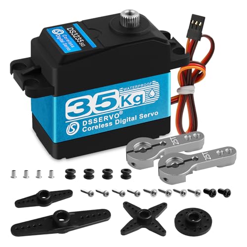 35KG High Torque Coreless Motor Servo Waterproof Metal Gear Digital Stainless Steel Gear Servo with 25T Servo Arm L87812