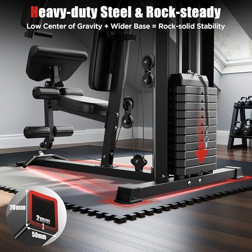 154LBS Weight Stack Multi Home Gym Station D773098