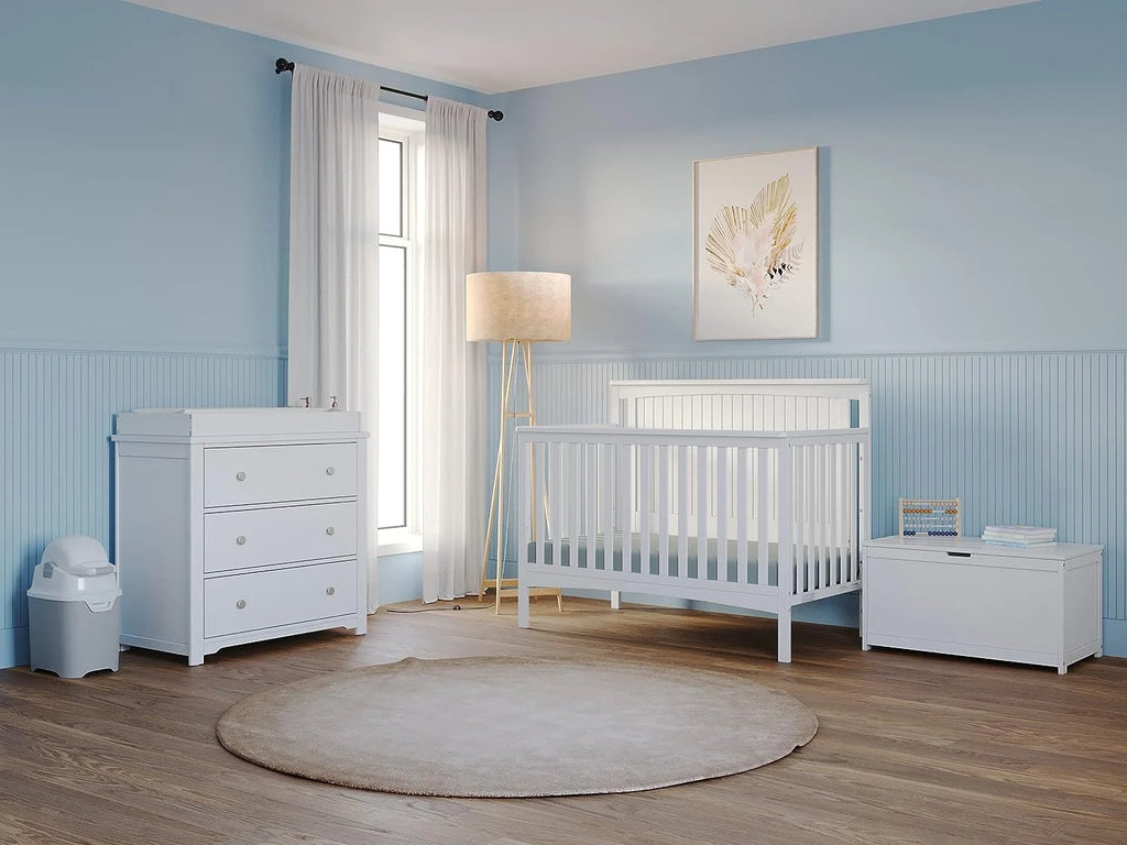 4-in-1 Convertible Crib, Matte White N229271