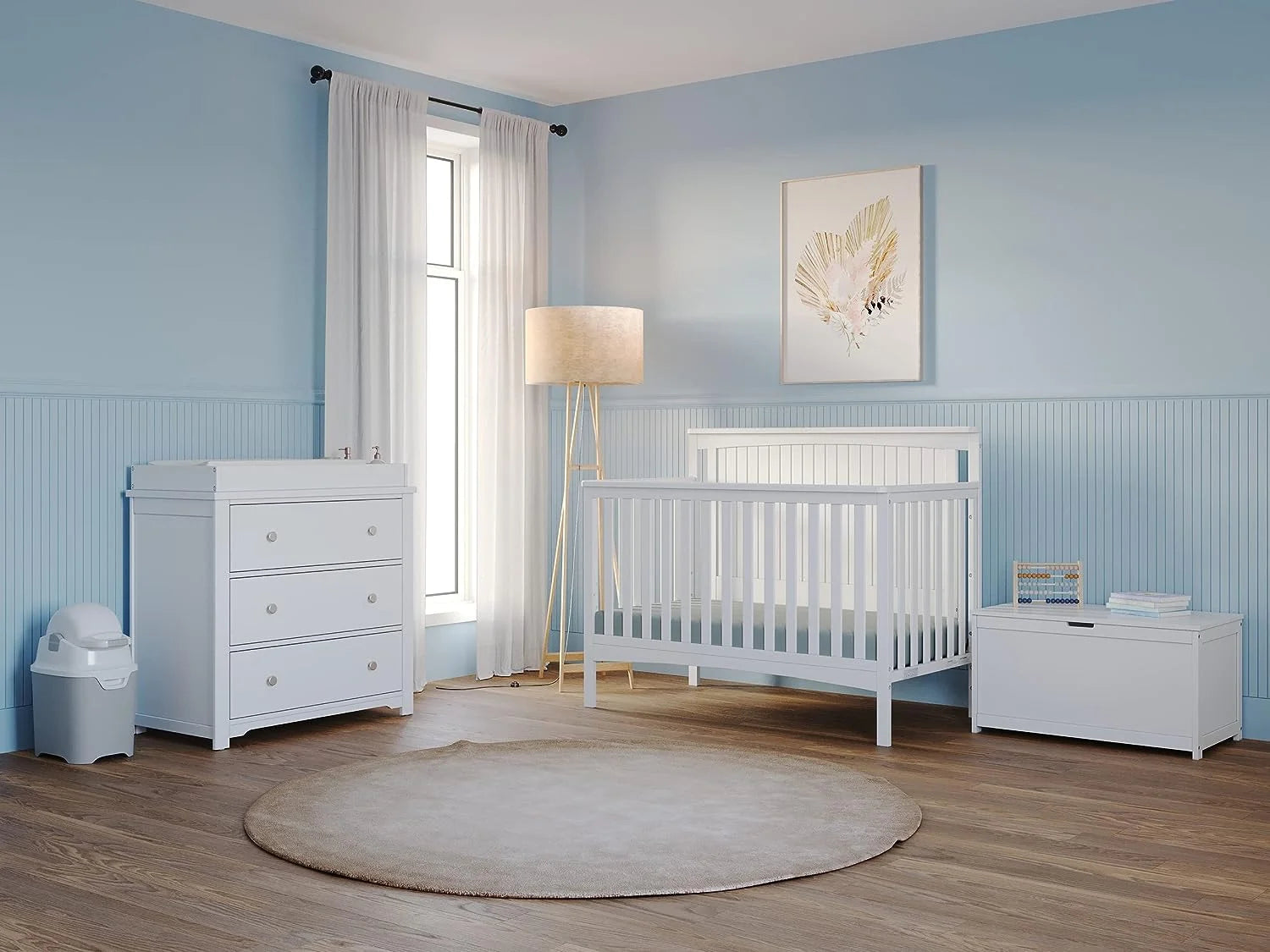 4-in-1 Convertible Crib, Matte White N229271