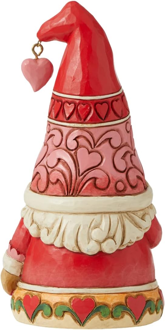 5 Inch Multicolor Gnome Holding Flowers Figurine X979