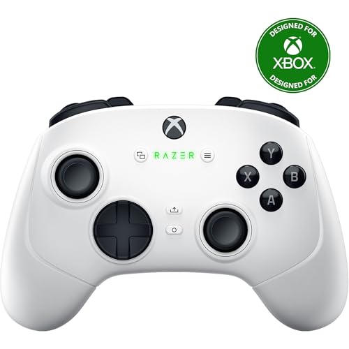 White Wireless Gaming Controller with 6 Remappable Buttons E65177