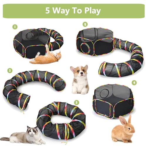Outdoor Cat Enclosures Portable Mesh Tent Playpen Tunnel for Small Animals A7750