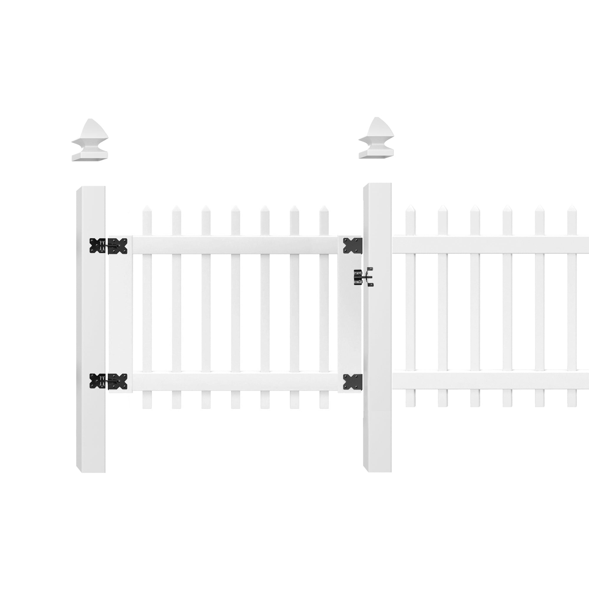 White Vinyl Picket Fence Gate D728729