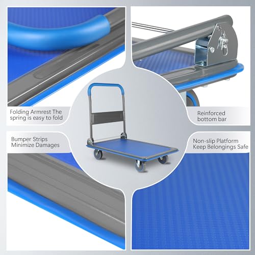 Foldable Push Cart Dolly 330 lbs. Capacity Hand Truck L875
