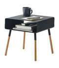 White Side Table with Storage Shelf S62067