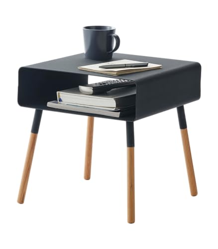 White Side Table with Storage Shelf S62067