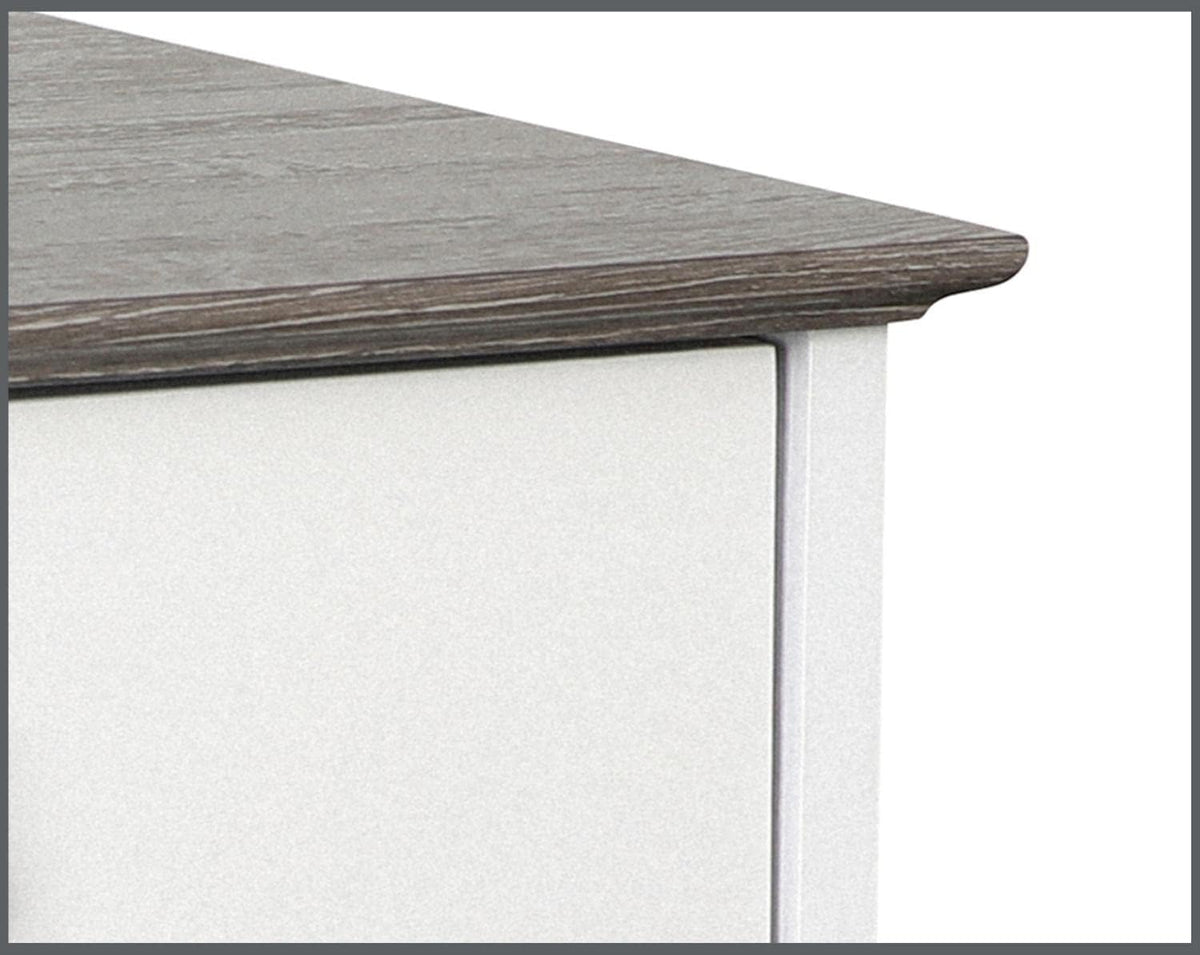 Gray Oak/White 3-Drawer Filing Cabinet U2955