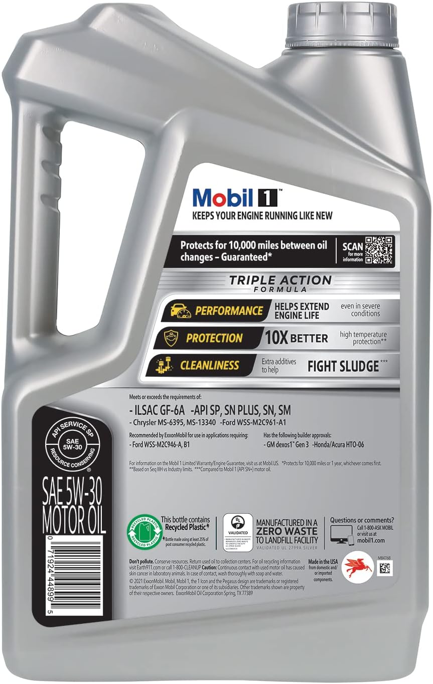 5W-30 Full Synthetic Motor Oil 5 Quart (Pack of 2) D855530