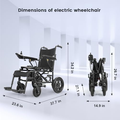 Electric all-terrain wheelchair, 500W, 264Lbs Max load, 12Ah lithium battery, 9mi driving range U330