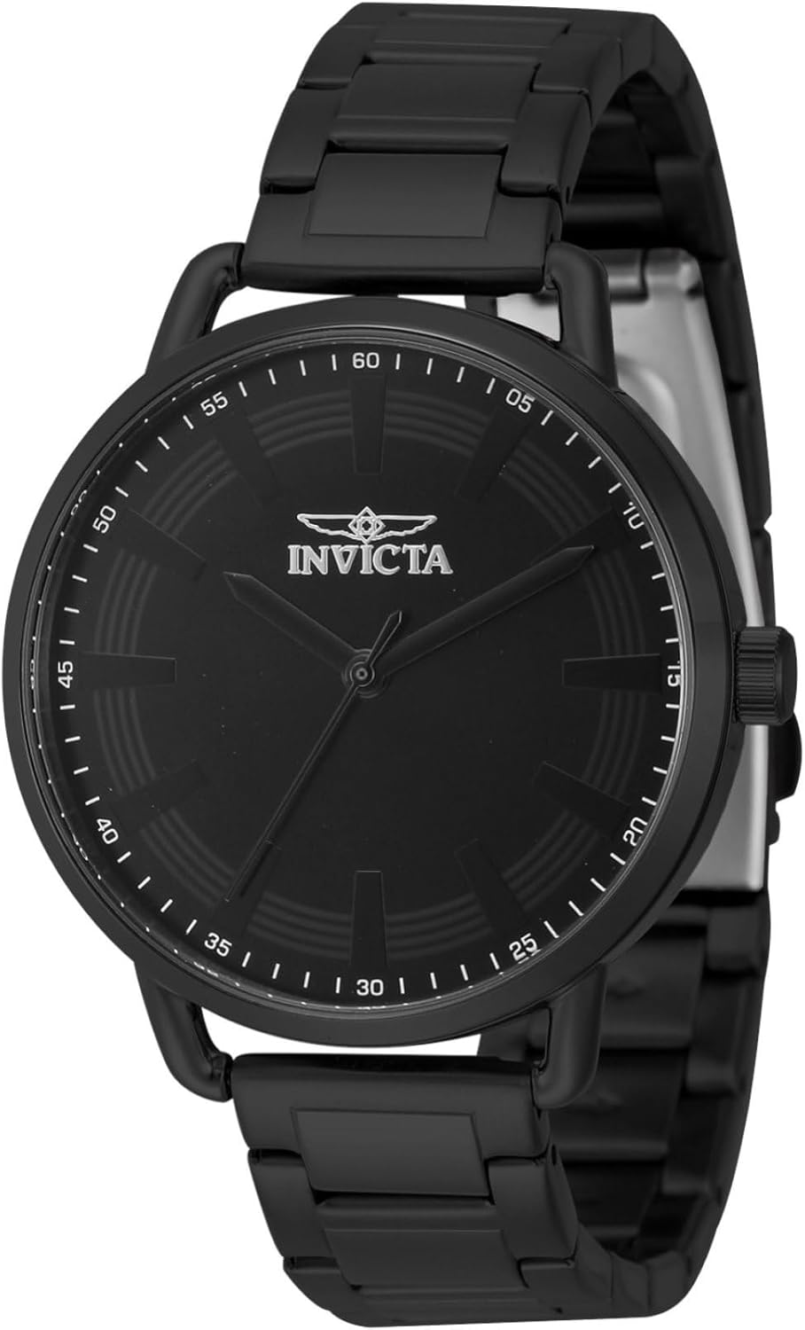 38mm Stainless Steel Quartz Watch, Black R8403