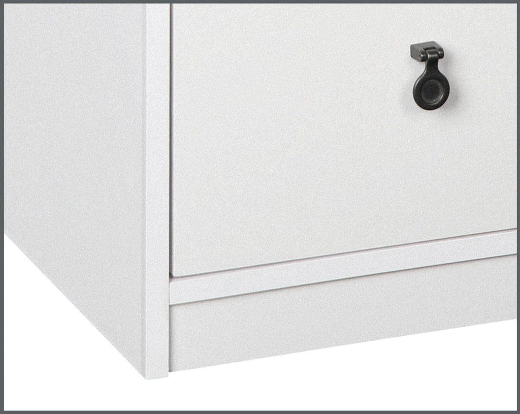 Gray Oak/White 3-Drawer Filing Cabinet U2955