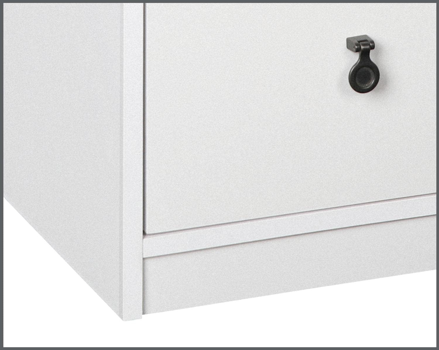 Gray Oak/White 3-Drawer Filing Cabinet U2955