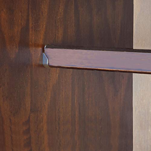 100% Solid Wood Armoire Wardrobe Closet, Java, 4 Shelves, 1 Clothing Rod, 2 Drawers, 1 Lock S495159