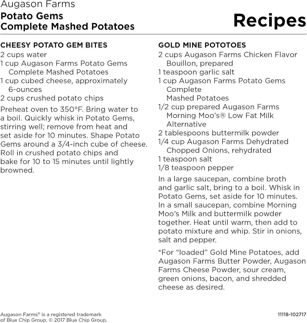 3 lbs Mashed Potatoes No. 10 Can D81201